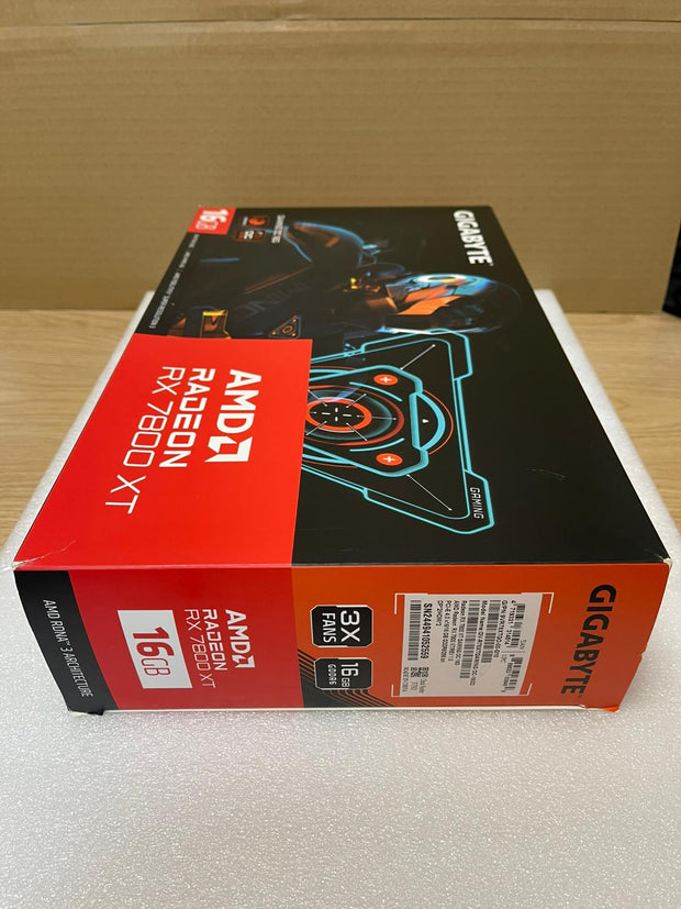 Gigabyte Radeon RX 7800 XT GAMING OC 16GB – GDDR6 256-bit, Windforce Cooling, Metal Backplate, DP 2.1, HDMI 2.1, RDNA 3 – GV-R78XTGAMING OC-16GD | A+ Grade – Excellent Condition, Tested & Verified, Comes with Original Box Gigabyte