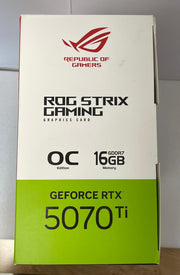 ASUS ROG Strix GeForce RTX 5070 Ti OC Edition 16GB GDDR7 Graphics Card- 90YV0M90-M0NA00 | A+ Grade – Excellent Condition, Tested & Verified, Comes with Original Box ASUS
