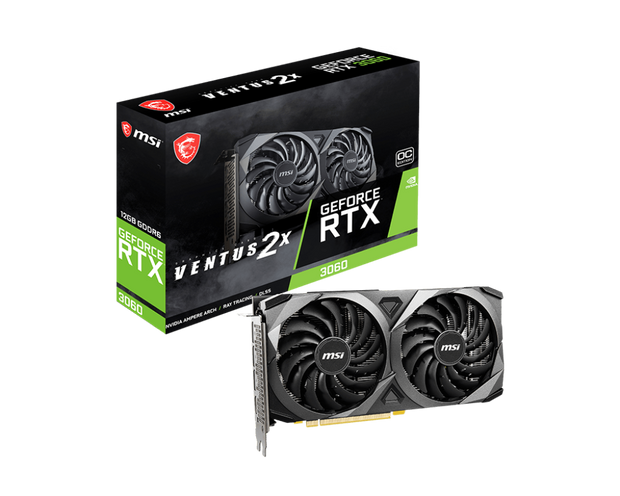 MSI GeForce RTX 3060 VENTUS 2X OC 12GB Graphics Cards - RTX 3060 VENTUS 2X 12G OC | A+ Grade – Excellent Condition, Tested & Verified, Comes with Original Box ASUS