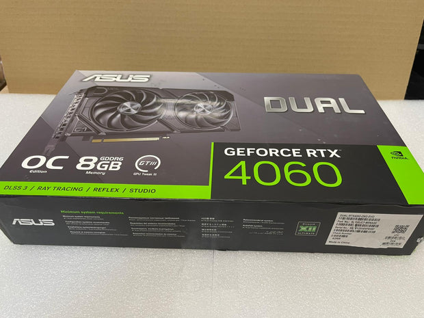 ASUS GeForce RTX 4060 DUAL EVO OC 8GB – 2535MHz, GDDR6, PCIe 4.0, DLSS 3, HDMI 2.1a, 3x DP 1.4a - 90YV0JC7-M0NA00 | A+ Grade – Excellent Condition, Tested & Verified, Comes with Original Box ASUS