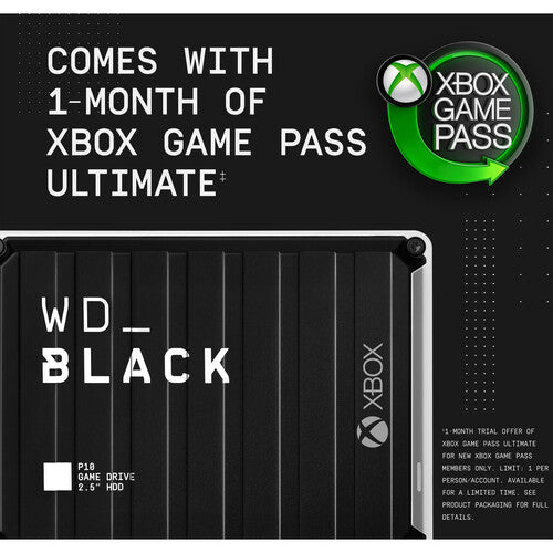 WD_BLACK 4TB P10 Game Drive for Xbox, External Portable Hard Drive - WDBA5G0040BBK-WESN