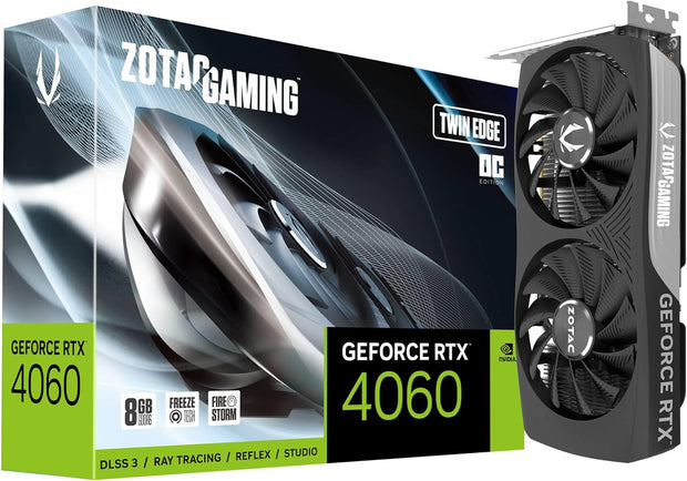 Zotac Gaming GeForce RTX 4060 8GB Twin Edge OC, DLSS 3, 128-bit, PCIe 4.0 - ZT-D40600H-10M