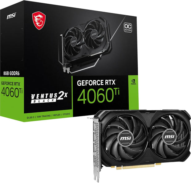 MSI GeForce RTX 4060 Ti VENTUS 2X BLACK 8G OC Graphics Card