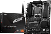 MSI PRO B650-S WIFI Motherboard, ATX - Supports AMD Ryzen 9000/8000/7000 Series, AM5, DDR5, PCIe 4.0 x16, M.2 Gen4, Wi-Fi 6E