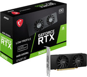 MSI GeForce RTX 3050 LP 6G OC Gaming Graphics Card - 6GB GDDR6, PCIe 4.0, 1x DP v1.4a, 2x HDMI 2.1 (4K)