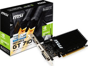 MSI GeForce GT 710 2GD3H LP Graphics Card - 2GB DDR3, VGA, DVI-D, HDMI, Passive Cooling