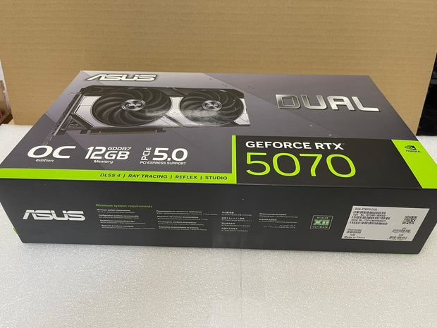 ASUS Dual GeForce RTX™ 5070 12GB GDDR7 OC Edition-90YV0M17-M0NA00 | A+ Grade – Excellent Condition, Tested & Verified, Comes with Original Box ASUS