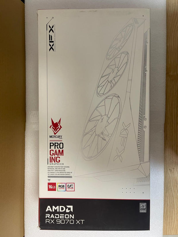 XFX Mercury AMD Radeon RX 9070XT OC White Gaming Edition with RGB- RX-97TRGBBW9 | A+ Grade – Excellent Condition, Tested & Verified, Comes with Original Box XFX