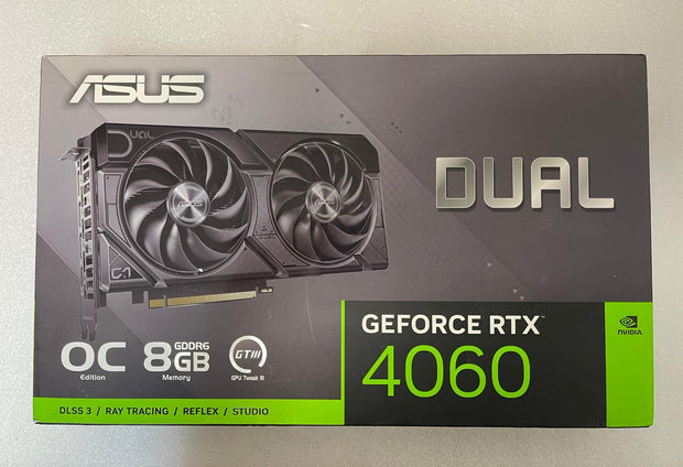 ASUS GeForce RTX 4060 DUAL EVO OC 8GB – 2535MHz, GDDR6, PCIe 4.0, DLSS 3, HDMI 2.1a, 3x DP 1.4a - 90YV0JC7-M0NA00 | A+ Grade – Excellent Condition, Tested & Verified, Comes with Original Box ASUS