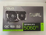 ASUS Dual GeForce RTX™ 5060 Ti 16GB GDDR7 - 90YV0MH0-M0NA00 | A+ Grade – Excellent Condition, Tested & Verified, Comes with Original Box ASUS