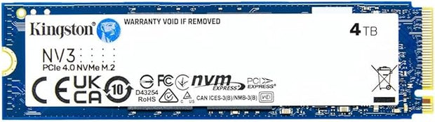 Kingston NV3 4TB NV2 NVMe SSD- SNV3S/4000G Kingston