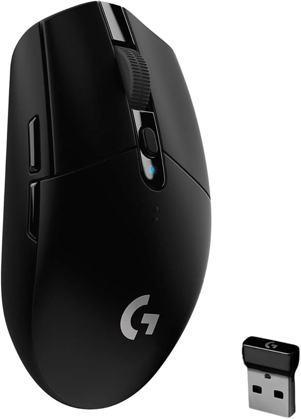 Logitech G305 LIGHTSPEED Wireless Gaming Mouse – HERO 12K Sensor, 12,000 DPI, Lightweight, 6 Programmable Buttons, 250h Battery Life – Black - 910-005283