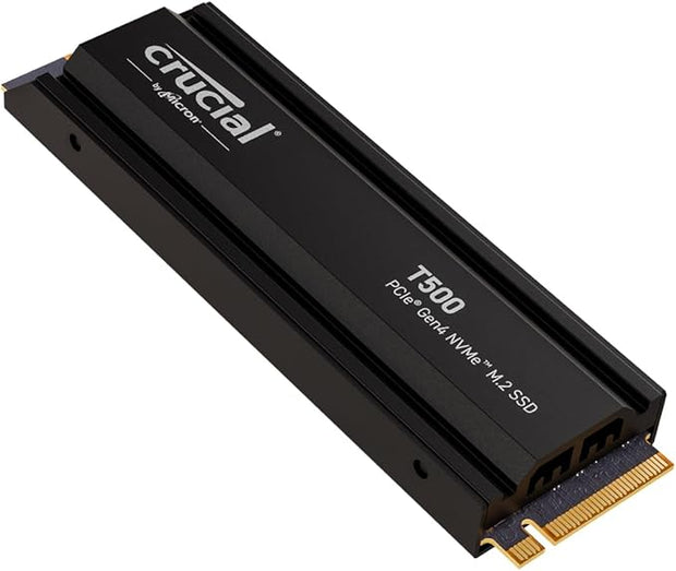 Crucial T500 2TB Gen4 M.2 NVMe SSD with Heatsink – Up to 7400MB/s, PS5 & PC Compatible, TLC NAND- CT2000T500SSD5 Crucial