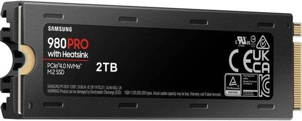 Samsung 980 PRO 2TB NVMe M.2 SSD w/ Heatsink – PCIe Gen 4, PS5 Compatible- MZ-V8P2T0CW Samsung