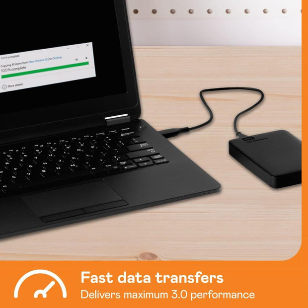 WD 2TB Elements Portable External Hard Drive, USB 3.0, Plug-and-Play, Formatted for PC/Mac - WDBU6Y0020BBK-WESN