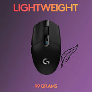 Logitech G305 LIGHTSPEED Wireless Gaming Mouse – HERO 12K Sensor, 12,000 DPI, Lightweight, 6 Programmable Buttons, 250h Battery Life – Black - 910-005283