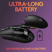 Logitech G305 LIGHTSPEED Wireless Gaming Mouse – HERO 12K Sensor, 12,000 DPI, Lightweight, 6 Programmable Buttons, 250h Battery Life – Black - 910-005283
