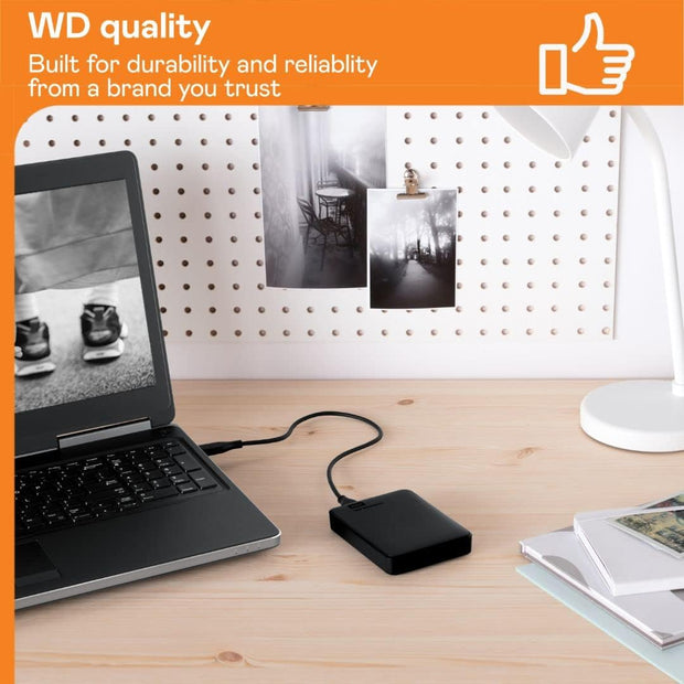 WD 2TB Elements Portable External Hard Drive, USB 3.0, Plug-and-Play, Formatted for PC/Mac - WDBU6Y0020BBK-WESN