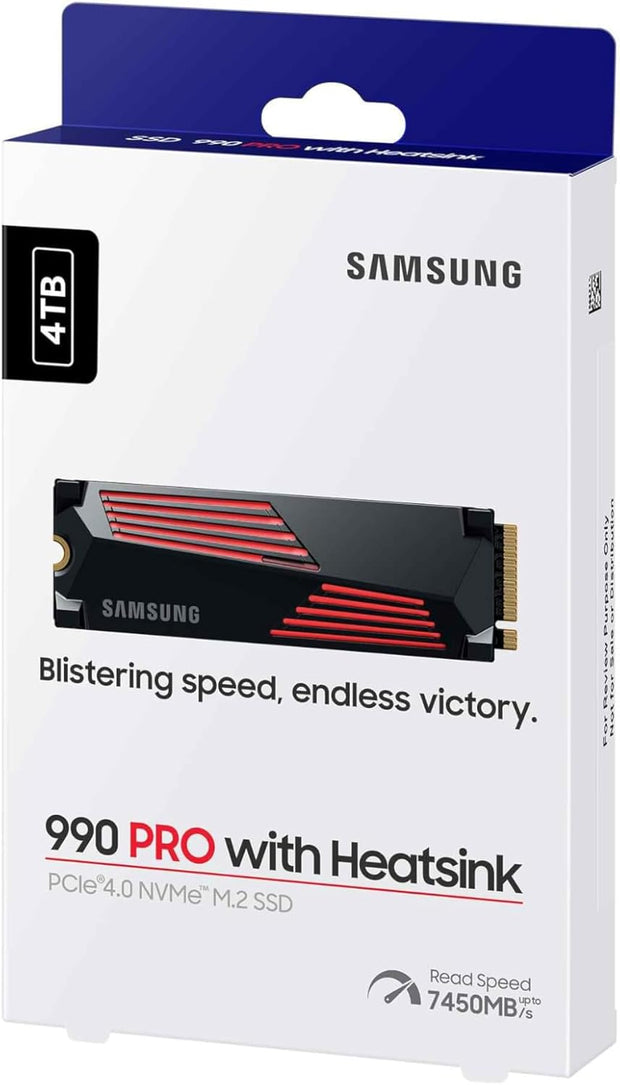 Samsung 990 PRO 4TB NVMe M.2 SSD – PCIe 4.0 x4, 2280 Form Factor- MZ-V9P4T0GW Samsung
