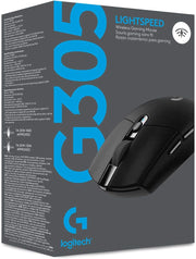 Logitech G305 LIGHTSPEED Wireless Gaming Mouse – HERO 12K Sensor, 12,000 DPI, Lightweight, 6 Programmable Buttons, 250h Battery Life – Black - 910-005283