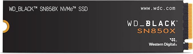 WD_BLACK SN850X 1TB SSD, M.2 2280 PCIe Gen4 NVMe, 7300 MB/s Read, 6300 MB/s Write, High Performance - WDS100T2X0E