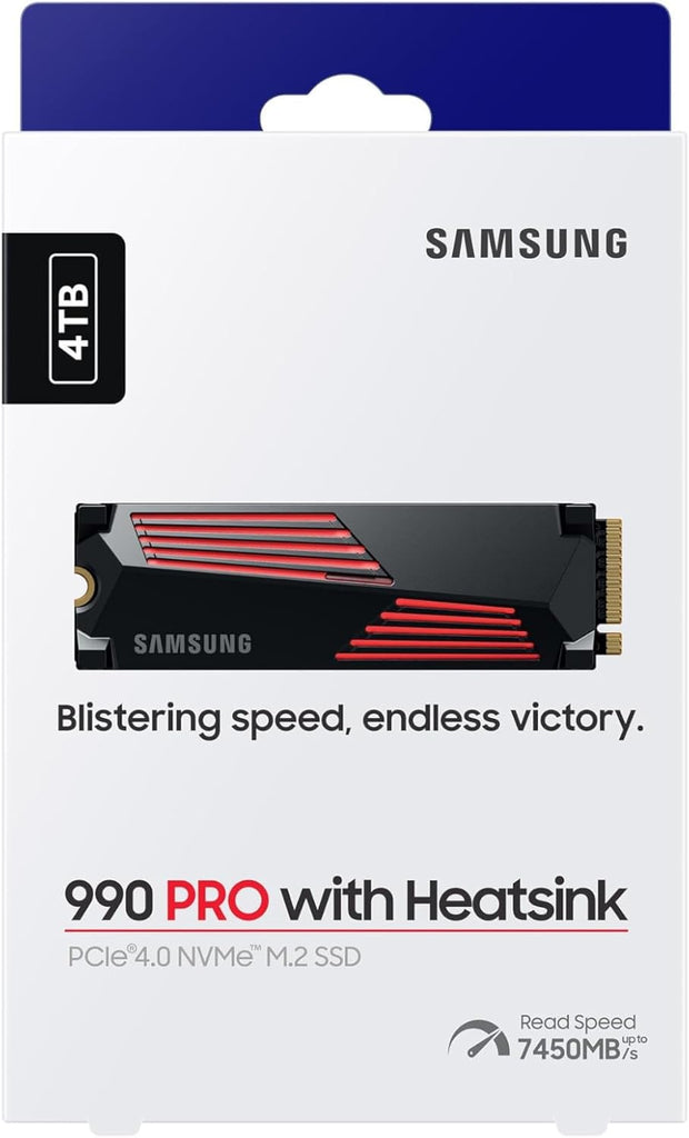 Samsung 990 PRO 4TB NVMe M.2 SSD – PCIe 4.0 x4, 2280 Form Factor- MZ-V9P4T0GW Samsung