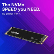 Crucial P3 1TB NVMe M.2 SSD – PCIe Gen 3, Up to 3500MB/s, Acronis Edition- CT1000P3SSD801 Crucial