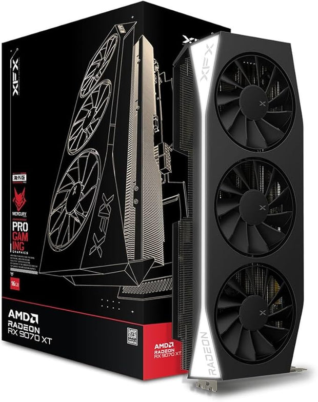 ‎XFX Mercury Radeon RX 9070XT (OC) Gaming Edition- RX-97TMERCB9 XFX