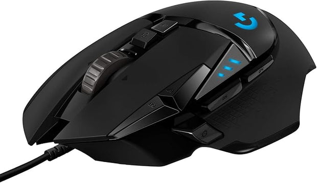 Logitech G502 HERO Wired Gaming Mouse – HERO 25K Sensor, 25,600 DPI, RGB, Adjustable Weights, 11 Programmable Buttons, On-Board Memory – Black - 910-005471