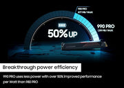 Samsung 990 PRO 1TB NVMe SSD w/ Heatsink, PCIe 4.0, M.2 – Ultra-Fast Storage for PS5 & PC -V9P2T0GW Samsung