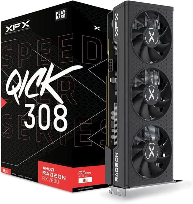 XFX Speedster QICK 308 Radeon RX7600 8GB- RX-76PQICKBY XFX