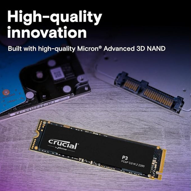 Crucial P3 2TB M.2 NVMe PCIe Gen3 SSD – Up to 3500MB/s (Acronis Edition) – CT2000P3SSD801