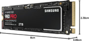 Samsung 980 PRO 2TB NVMe M.2 SSD w/ Heatsink – PCIe Gen 4, PS5 Compatible- MZ-V8P2T0CW Samsung