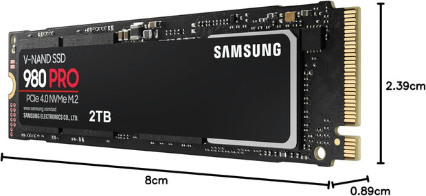 Samsung 980 PRO 2TB NVMe M.2 SSD w/ Heatsink – PCIe Gen 4, PS5 Compatible- MZ-V8P2T0CW Samsung