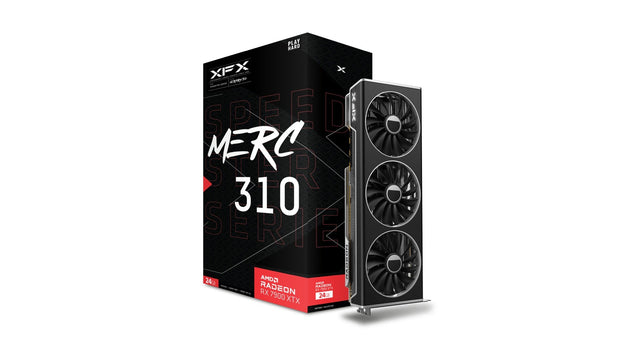 XFX Speedster MERC310 AMD Radeon RX 7900XTX Black Gaming Graphics Card with 24GB GDDR6, AMD RDNA 3 RX-79XMERCB9 | A+ Grade – Excellent Condition, Tested & Verified, Comes with Original Box XFX