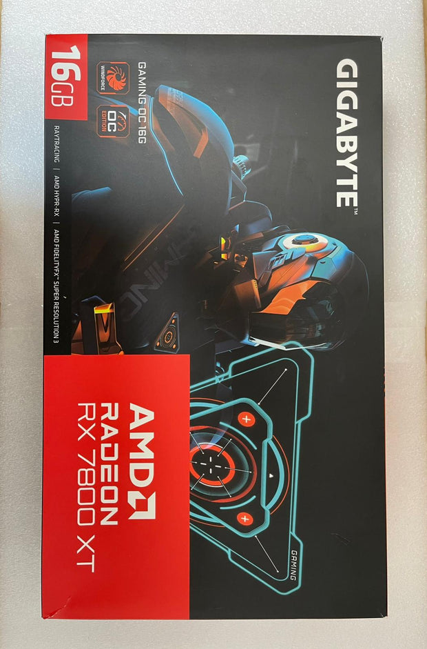 Gigabyte Radeon RX 7800 XT GAMING OC 16GB – GDDR6 256-bit, Windforce Cooling, Metal Backplate, DP 2.1, HDMI 2.1, RDNA 3 – GV-R78XTGAMING OC-16GD | A+ Grade – Excellent Condition, Tested & Verified, Comes with Original Box Gigabyte