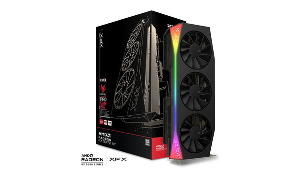XFX Mercury AMD Radeon RX 9070XT OC Gaming Edition RGB 16GB GDDR6 Graphics Card- ‎RX-97TRGBBB9 | A+ Grade – Excellent Condition, Tested & Verified, Comes with Original Box XFX