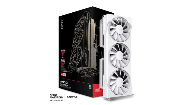 XFX Swift AMD Radeon RX 9070XT White Triple Fan Gaming Edition- RX-97TSWF3W9 XFX