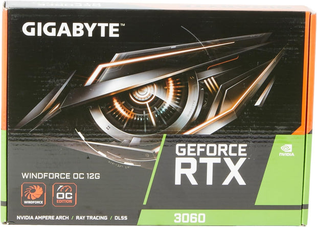 Gigabyte GeForce RTX 3060 WINDFORCE OC V2 – 12GB GDDR6, 192-bit, PCIe 4.0, 1792MHz, 2x DP 1.4, 2x HDMI 2.1, Ampere – GV-N3060WF2OC-12GD