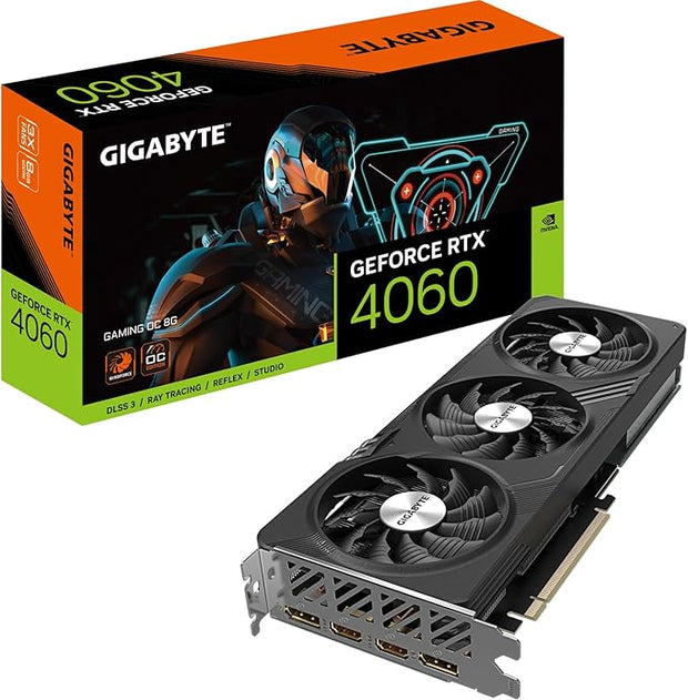 Gigabyte GeForce RTX 4060 Gaming OC 8G Graphics Card(WINDFORCE)- GV-N4060GAMING OC-8GD Gigabyte