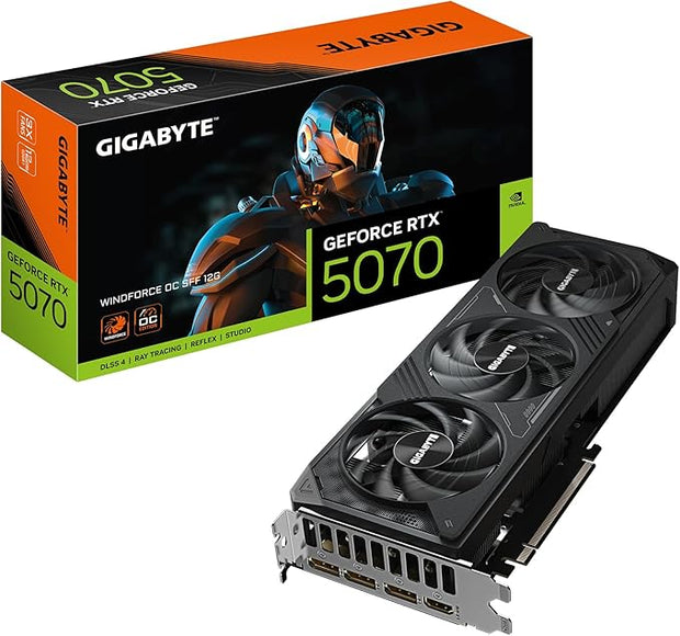 Gigabyte GeForce RTX 5070 WINDFORCE OC SFF 12G Graphics Card- GV-N5070WF3OC-12GD Gigabyte