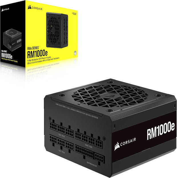 Corsair RM1000e (2023) 1000W Fully Modular ATX Power Supply – ATX 3.0, PCIe 5.0, 80 PLUS Gold – Black (CP-9020264-UK)