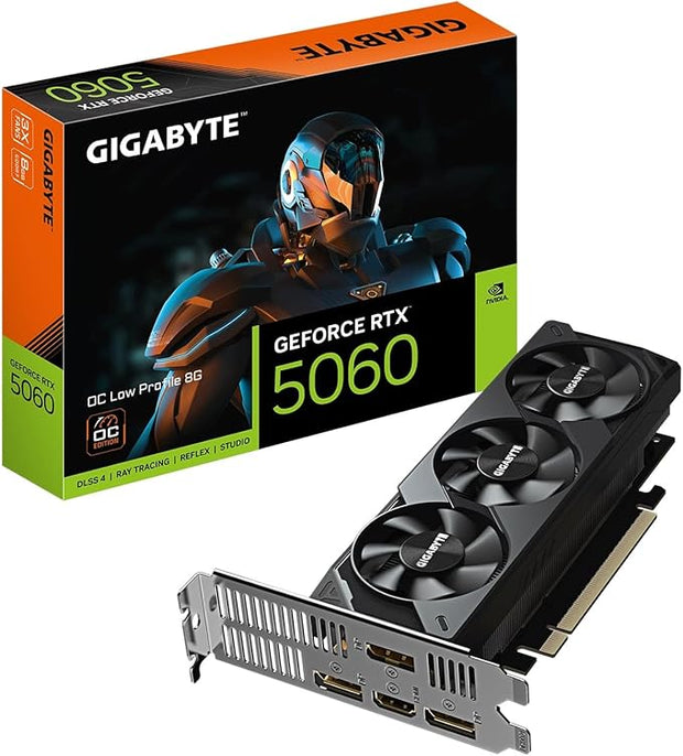 GIGABYTE GeForce RTX 5060 OC Low Profile 8G Graphics Card - GV-N5060OC-8GL | A+ Grade – Excellent Condition, Tested & Verified, Comes with Original Box Gigabyte