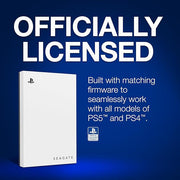 Seagate 2TB Game Drive for PS4/PS5 – External USB 3.0 HDD, Blue LED, Officially Licensed + 2 Weeks PS+ - STLV2000202 Seagate