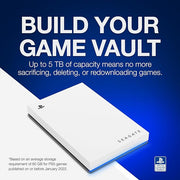 Seagate 2TB Game Drive for PS4/PS5 – External USB 3.0 HDD, Blue LED, Officially Licensed + 2 Weeks PS+ - STLV2000202 Seagate