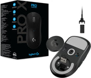 Logitech G PRO SUPERLIGHT Wireless Gaming Mouse – Ultra-Lightweight 63g, HERO 25K Sensor, 25,600 DPI, 5 Programmable Buttons, Long Battery Life – Black - 910-005881