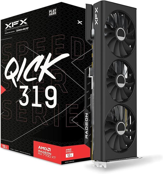 XFX Speedster QICK 319 Radeon RX7700 XT BLACK, 12GB- RX-77TQICKB9 XFX