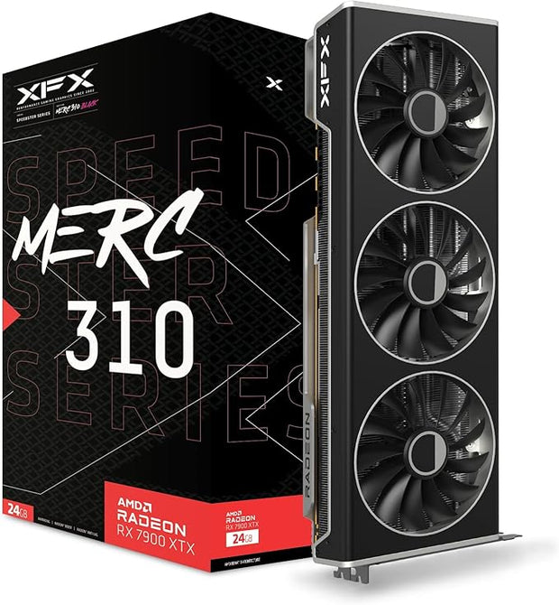 XFX Speedster MERC310 AMD Radeon RX 7900XTX Black Gaming Graphics Card with 24GB GDDR6, AMD RDNA 3 RX-79XMERCB9 AMD