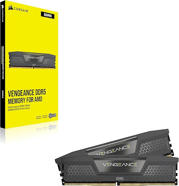 Corsair VENGEANCE DDR5 32GB (2x16GB) 6000MHz CL30 – AMD EXPO, Intel XMP 3.0 – Grey (CMK32GX5M2B6000Z30)