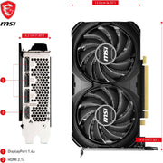 MSI GeForce RTX 4060 Ti VENTUS 2X BLACK 8G OC Graphics Card